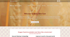 Desktop Screenshot of monaskincare.com